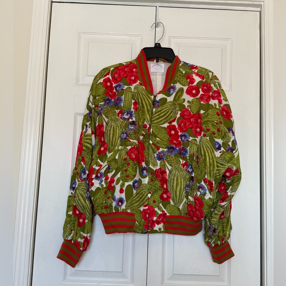 Bogner vintage 90s Bomber Floral Jacket Size 12